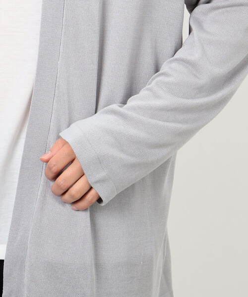 COMME CA ISM（コムサイズム）の「【セットアイテム】ボタンレスニットカーディガン＋Ｔシャツ（カーディガン/ボレロ・メンズ・ライトグレー/チャコール/グリーン・LARGE/MEDIUM）」の14枚目の写真