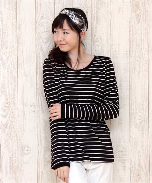 チチカカ（チチカカ）の「Poka warm インナーロングTシャツ（Tシャツ/カットソー・レディース・その他1/ブラック/ブラック×ホワイト/グレー/グリーン・LARGE/MEDIUM）」の3枚目の写真