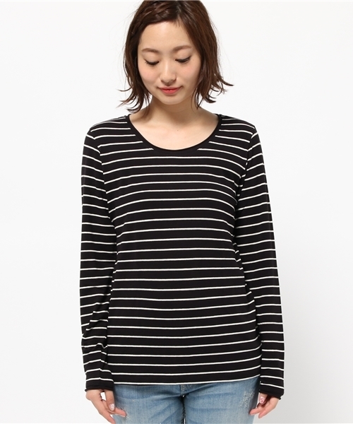 チチカカ（チチカカ）の「Poka warm インナーロングTシャツ（Tシャツ/カットソー・レディース・その他1/ブラック/ブラック×ホワイト/グレー/グリーン・LARGE/MEDIUM）」の8枚目の写真