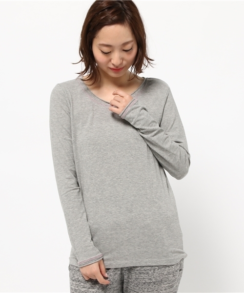 チチカカ（チチカカ）の「Poka warm インナーロングTシャツ（Tシャツ/カットソー・レディース・その他1/ブラック/ブラック×ホワイト/グレー/グリーン・LARGE/MEDIUM）」の16枚目の写真