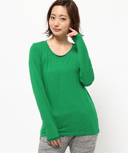 チチカカ（チチカカ）の「Poka warm インナーロングTシャツ（Tシャツ/カットソー・レディース・その他1/ブラック/ブラック×ホワイト/グレー/グリーン・LARGE/MEDIUM）」の17枚目の写真