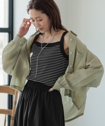 GLOBAL WORK | シアークロップドシャツ長袖/987181(シャツ/ブラウス)