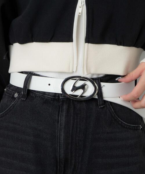 WEGO(ウィゴー)の「WEGO/BIGバックルベルト(ベルト・レディース・ブラック/シルバー/ホワイト・FREE)」の1枚目の写真