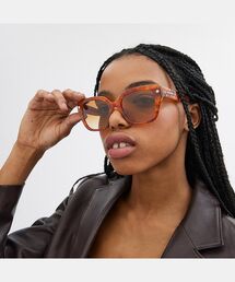 COACH（コーチ）の「チャーム オーバーサイズド スクエア サングラス 