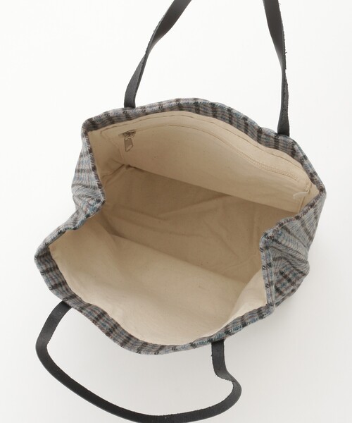 &Bridge（アンドブリッジ）の「Earth Made （アースメイド） トートバッグ（BRチェック）（トートバッグ・レディース・ブルー系2・99）」の4枚目の写真