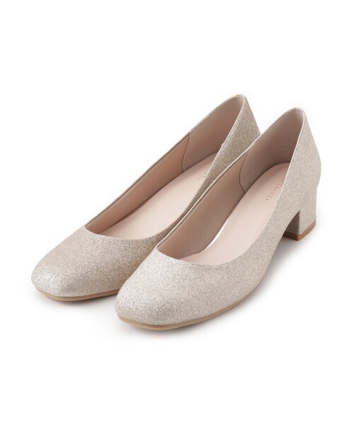 ESPERANZA(エスペランサ)の「2WAYリボンスクエアトゥグリッターパンプス 結婚式二次会 パーティー 24SS(パンプス・レディース・ゴールド/シルバー/ブラック系8・22.5cm/25.0cm/24.0cm/24.5cm/23.5cm/23.0cm)」の8枚目の写真