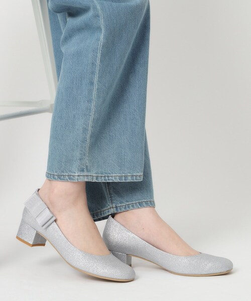 ESPERANZA(エスペランサ)の「2WAYリボンスクエアトゥグリッターパンプス 結婚式二次会 パーティー 24SS(パンプス・レディース・ゴールド/シルバー/ブラック系8・22.5cm/25.0cm/24.0cm/24.5cm/23.5cm/23.0cm)」の20枚目の写真