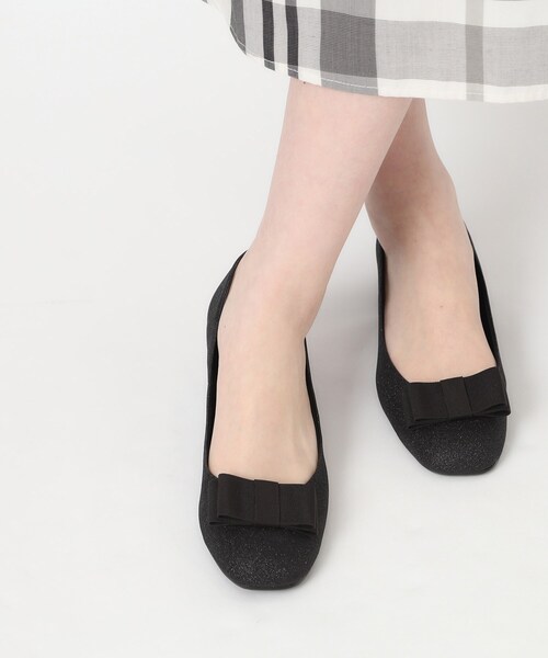 ESPERANZA(エスペランサ)の「2WAYリボンスクエアトゥグリッターパンプス 結婚式二次会 パーティー 24SS(パンプス・レディース・ゴールド/シルバー/ブラック系8・22.5cm/25.0cm/24.0cm/24.5cm/23.5cm/23.0cm)」の11枚目の写真