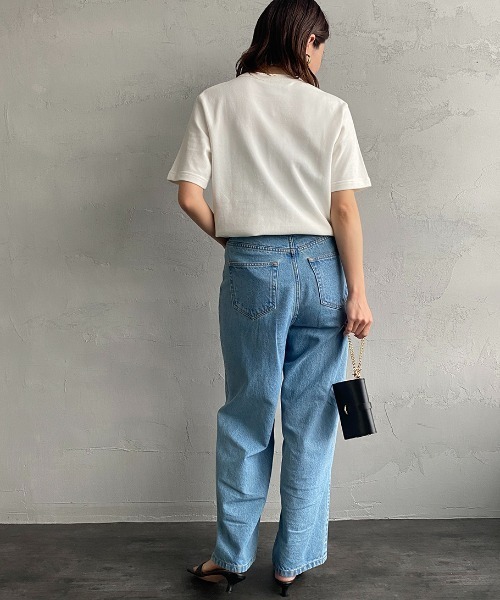 LACOSTE（ラコステ）の「[LACOSTE/ラコステ] ワンポイントロゴ 鹿の子ポケットTシャツ（Tシャツ/カットソー・レディース・ネイビー/ホワイト/ブラック・3/4/5/2）」の15枚目の写真