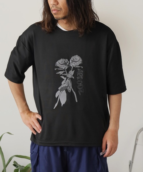 ROOPTOKYO(ループトウキョウ)の「薔薇モチーフ S/SプリントTシャツ(Tシャツ/カットソー・メンズ・ブルー/ホワイト/ブラック・M/L/XL)」の11枚目の写真