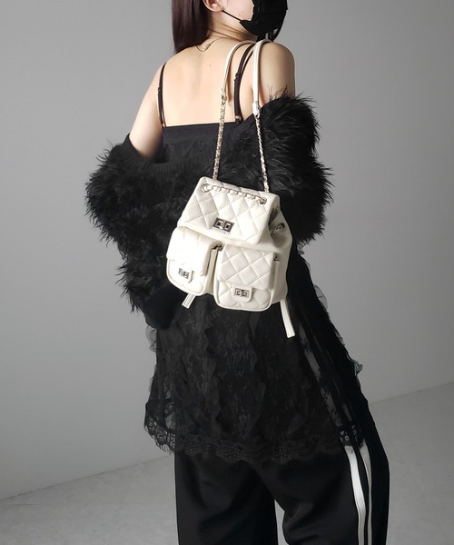 2color 】キルティングチェーンショルダーミニリュック