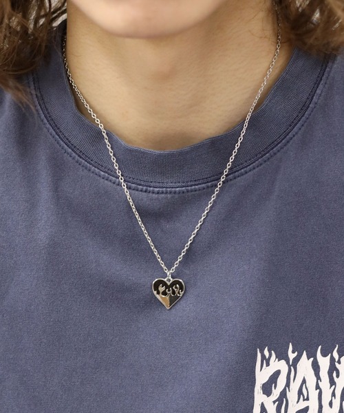 SPINNS(スピンズ)の「ハートモチーフ チェーンネックレス(ネックレス・メンズ・シルバー・ONESIZE)」の1枚目の写真