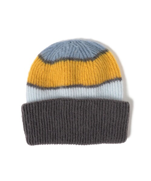Ray BEAMS(レイビームス)の「マルチ ボーダー ワッチキャップ(ニットキャップ/ビーニー・レディース・チャコールグレー/レッド・ONE SIZE)」の12枚目の写真