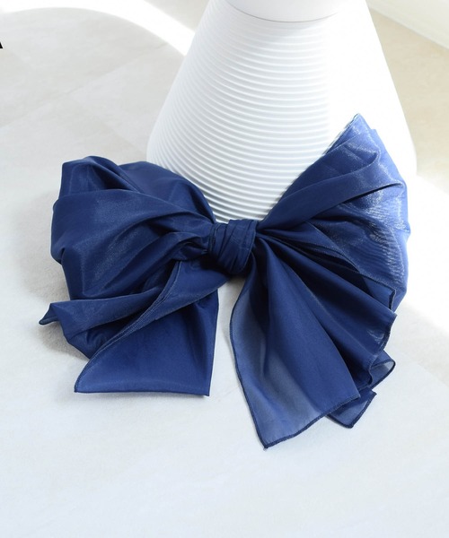 utatane（ウタタネ）の「飾り帯 オーガンジー プチ兵児帯（和装小物・レディース・ライトブルー/ミント/クリーム/マスタード/ネイビー/オフホワイト/スモークピンク/ワイン/グレー/ブラック/イエロー/グリーン・FREE）」の8枚目の写真