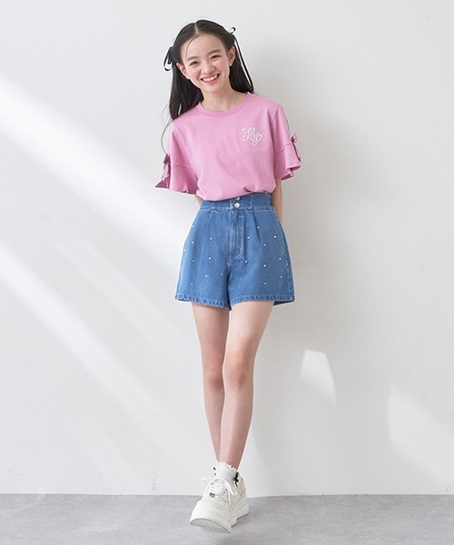 メゾピアノ　新品　140  シェル　Tシャツ　グラデーション ショートパンツ 楽天市場】メゾピアノ(mezzo piano)グラデーションプリント