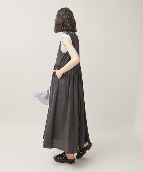 ROPE' PICNIC（ロペピクニック）の「麻混ワンピース/リンクコーデ（ワンピース・レディース・ブルー/スミクロ・38）」の4枚目の写真