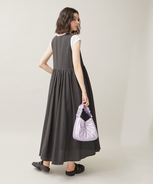 ROPE' PICNIC（ロペピクニック）の「麻混ワンピース/リンクコーデ（ワンピース・レディース・ブルー/スミクロ・38）」の5枚目の写真