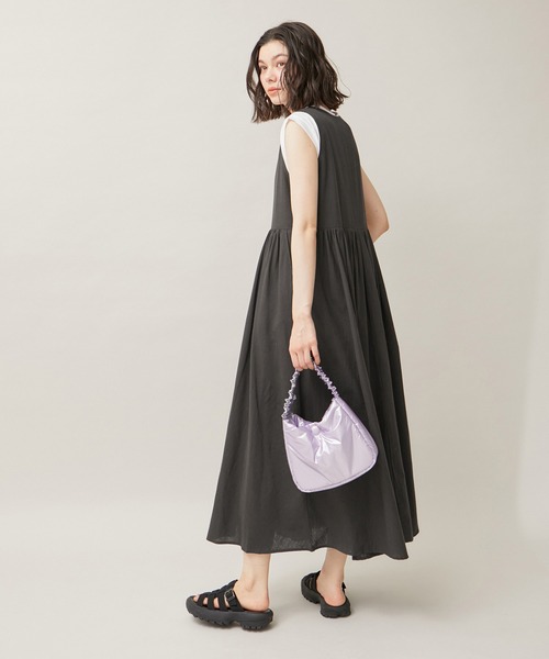 ROPE' PICNIC（ロペピクニック）の「麻混ワンピース/リンクコーデ（ワンピース・レディース・ブルー/スミクロ・38）」の6枚目の写真