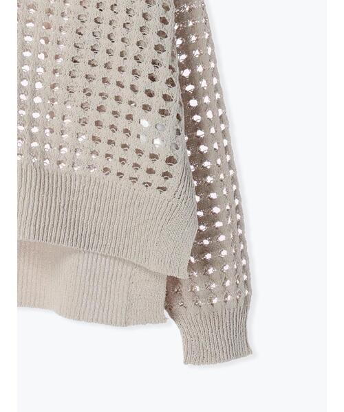 sm2rhythm(サマンサモスモスリズム)の「メッシュ編みVネックニットカーディガン(カーディガン/ボレロ・レディース・ブルー/シルバーグレー/ベージュ・F)」の18枚目の写真