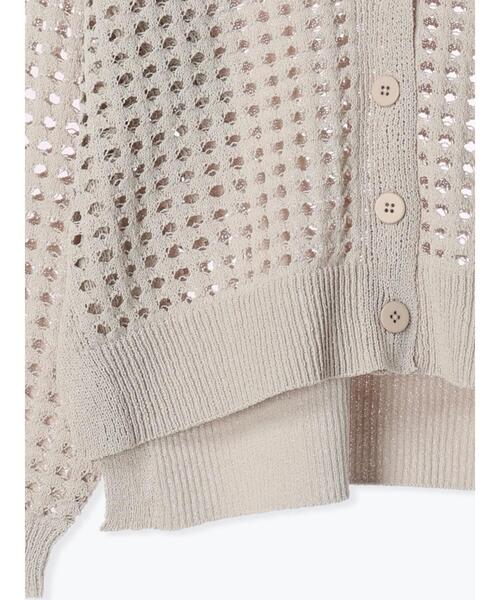 sm2rhythm(サマンサモスモスリズム)の「メッシュ編みVネックニットカーディガン(カーディガン/ボレロ・レディース・ブルー/シルバーグレー/ベージュ・F)」の19枚目の写真