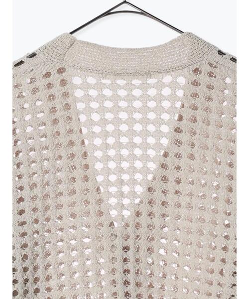 sm2rhythm(サマンサモスモスリズム)の「メッシュ編みVネックニットカーディガン(カーディガン/ボレロ・レディース・ブルー/シルバーグレー/ベージュ・F)」の20枚目の写真