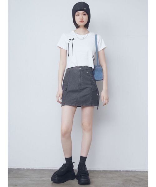 EMODA（エモダ）の「コードクロスバルキーサンダル（サンダル・レディース・ホワイト/ブラック・LARGE/MEDIUM/SMALL）」の18枚目の写真
