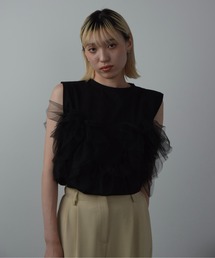 volume tulle docking pullover / ボリュームチュールドッキングプルオーバー