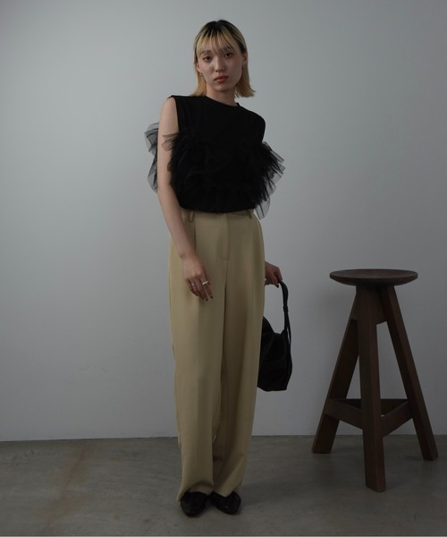 I_am(アイアム)の「volume tulle docking pullover / ボリュームチュールドッキングプルオーバー(Tシャツ/カットソー・レディース・ホワイト系その他/ブラック・FREE)」の13枚目の写真