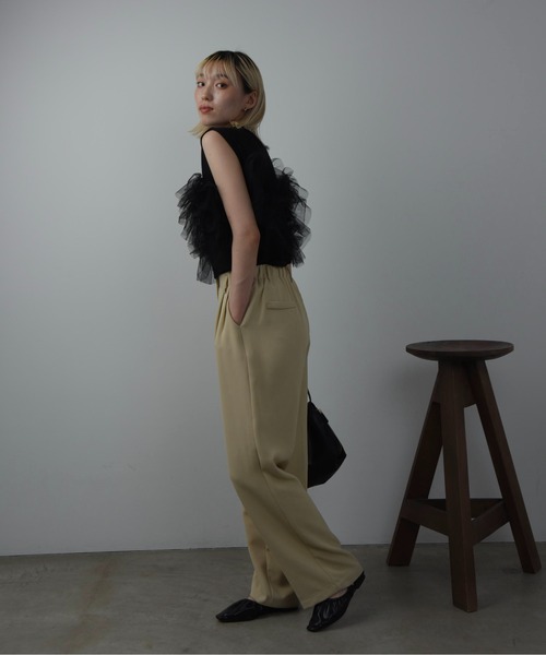 I_am(アイアム)の「volume tulle docking pullover / ボリュームチュールドッキングプルオーバー(Tシャツ/カットソー・レディース・ホワイト系その他/ブラック・FREE)」の8枚目の写真