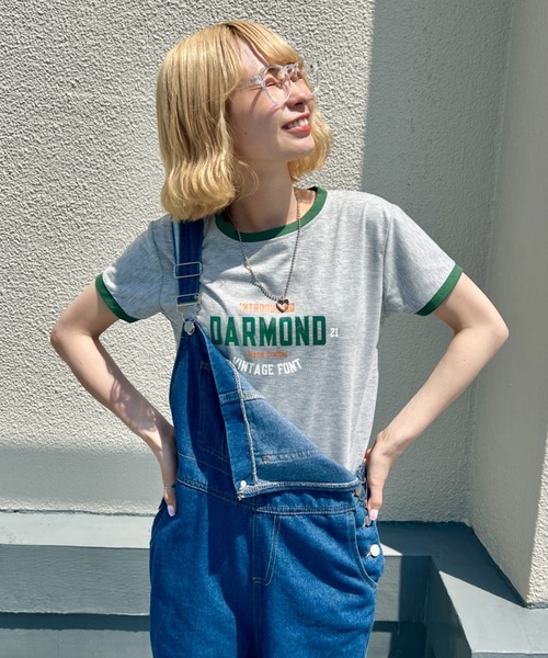 SOLLON.(ソルロン)の「ロゴプリントリンガーTシャツ(Tシャツ/カットソー・レディース・グリーン/グレー/ホワイト/ブラック・M)」の15枚目の写真