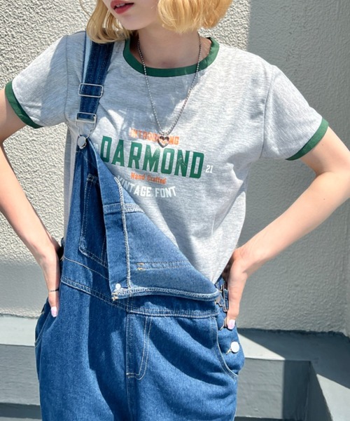SOLLON.(ソルロン)の「ロゴプリントリンガーTシャツ(Tシャツ/カットソー・レディース・グリーン/グレー/ホワイト/ブラック・M)」の14枚目の写真