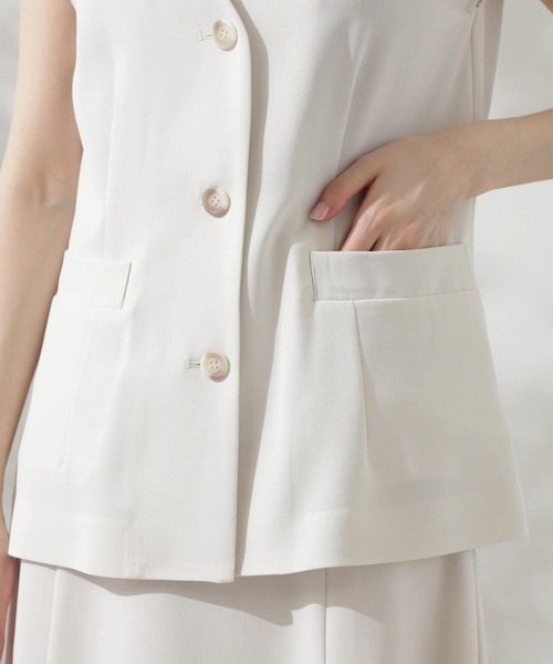 PROPORTION BODY DRESSING（プロポーションボディドレッシング）の「ジレ×リブノースリニットセット / 1214250602（テーラードジャケット・レディース・ブラウン系その他/ホワイト系その他・SMALL/MEDIUM）」の12枚目の写真