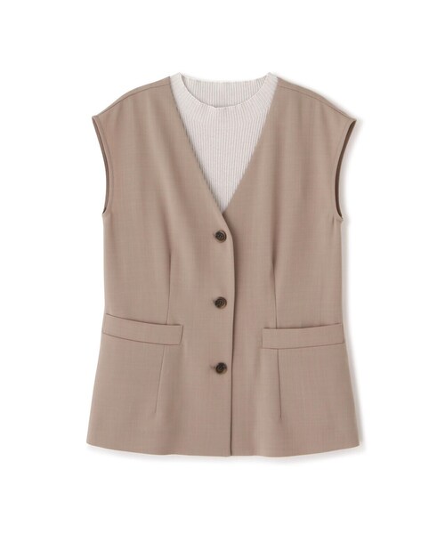 PROPORTION BODY DRESSING（プロポーションボディドレッシング）の「ジレ×リブノースリニットセット / 1214250602（テーラードジャケット・レディース・ブラウン系その他/ホワイト系その他・SMALL/MEDIUM）」の11枚目の写真