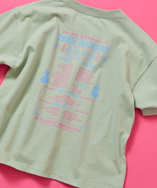 FREAK'S STORE(フリークスストア)の「限定展開 キッズ ビッグシルエット バックプリント クルーネック Tシャツ / 中華 チャイナデザイン / 紫金飯店(Tシャツ/カットソー・キッズ・チャコールグレー/サックスブルー/ホワイト・130/150/140/120)」の3枚目の写真