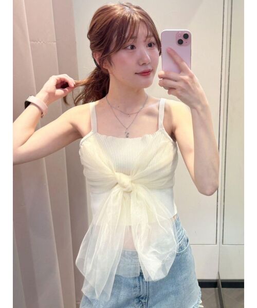 チュールリボンビスチェ（キャミソール）｜EATME（イートミー）