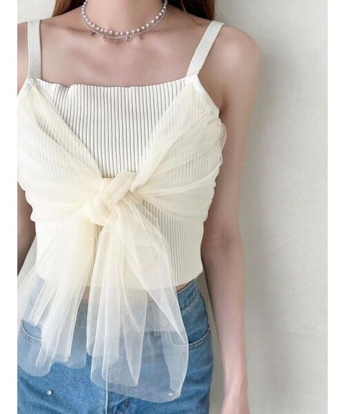 チュールリボンビスチェ（キャミソール）｜EATME（イートミー）