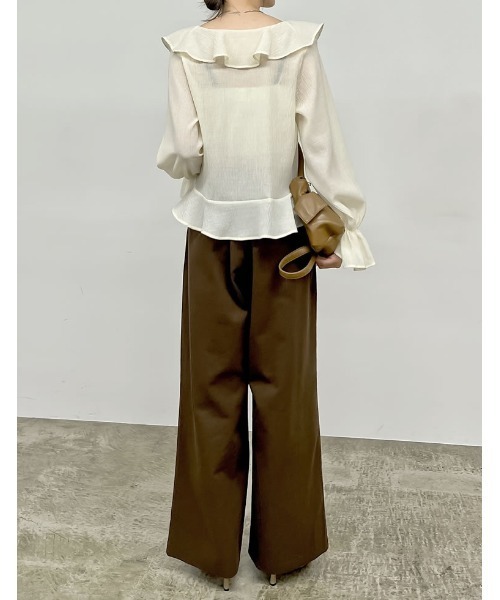 Re:EDIT（リエディ）の「[神山まりあさん着用][2024 SUMMER COLLECTION][低身長/高身長サイズ有]コットンツイルダブルタックルーズパンツ（その他パンツ・レディース・ブラウン/ベージュ/ブラック/アイボリー・SHORT/MEDIUM/TALL/LARGE）」の20枚目の写真