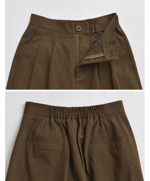 Re:EDIT（リエディ）の「[神山まりあさん着用][2024 SUMMER COLLECTION][低身長/高身長サイズ有]コットンツイルダブルタックルーズパンツ（その他パンツ・レディース・ブラウン/ベージュ/ブラック/アイボリー・SHORT/MEDIUM/TALL/LARGE）」の21枚目の写真
