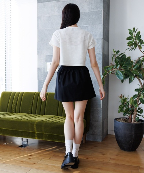 3.3 Field Trip （3.3フィールドトリップ）の「3.3 Field Trip／サテンリボン ショートカーディガン（Tシャツ/カットソー・レディース・ブラック/ホワイト/ブルー・FREE）」の22枚目の写真