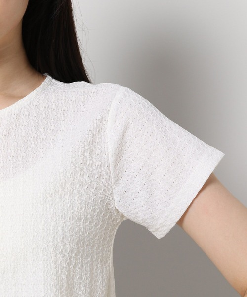 3.3 Field Trip （3.3フィールドトリップ）の「3.3 Field Trip／サテンリボン ショートカーディガン（Tシャツ/カットソー・レディース・ブラック/ホワイト/ブルー・FREE）」の15枚目の写真