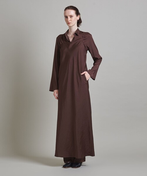 LOEFF（ロエフ）の「＜LOEFF＞フリュイド キャミソールドレス（ワンピース・レディース・ダークブラウン/ダークグレー・0/1）」の6枚目の写真