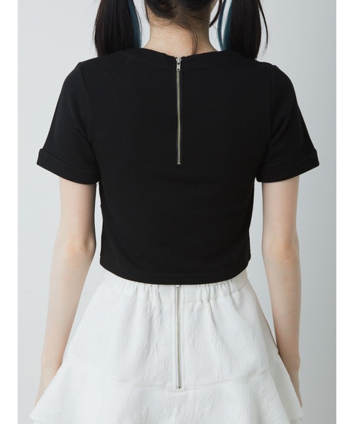 Ank Rouge（アンクルージュ）の「モノグラムロゴチビTOPS（Tシャツ/カットソー・レディース・ブラック/ブルー/ホワイト/ピンク・M）」の10枚目の写真