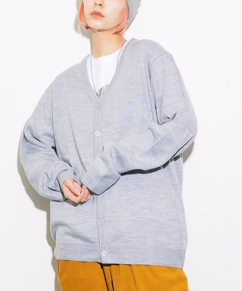 ROOPTOKYO（ループトウキョウ）の「HARRITON/ハリトン Men's Pilbloc V-Neck Button Cardigan Sweater Vネック ビッグシルエット カーディガン（カーディガン/ボレロ・メンズ・ネイビー/ヘザーグレー/グリーン/ブラック・XL/L/M）」の15枚目の写真