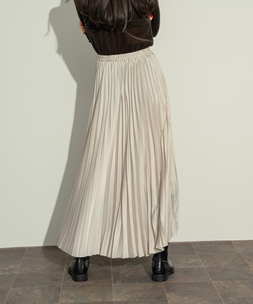 nodress サテン　プリーツ　スカート M サテンプリーツスカート - ライトグレージュ - レディース | H&M JP