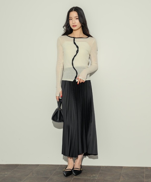 nodress サテン　プリーツ　スカート M N.O.R.C（ノーク）の「サテンマキシプリーツスカート（スカート