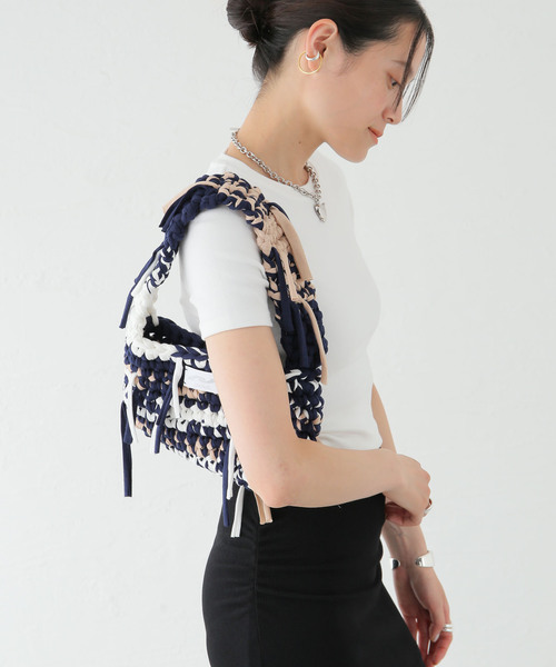 Oriens JOURNAL STANDARD（オリエンス ジャーナルスタンダード）の「【allergy x cycle by myobx Oriens】 kint ha：ショルダーバッグ（ショルダーバッグ・レディース・チャコールグレー/ネイビー・FREE）」の13枚目の写真