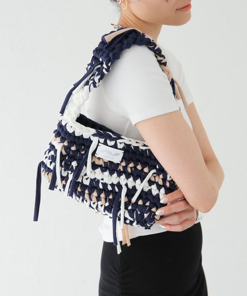 Oriens JOURNAL STANDARD（オリエンス ジャーナルスタンダード）の「【allergy x cycle by myobx Oriens】 kint ha：ショルダーバッグ（ショルダーバッグ・レディース・チャコールグレー/ネイビー・FREE）」の14枚目の写真