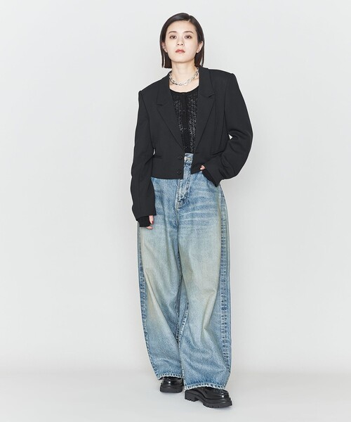 ASTRAET（アストラット）の「＜ASTRAET＞クロップ 2ボタン テーラードジャケット（テーラードジャケット・レディース・ブラック・1/0）」の9枚目の写真