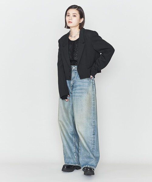 ASTRAET（アストラット）の「＜ASTRAET＞クロップ 2ボタン テーラードジャケット（テーラードジャケット・レディース・ブラック・1/0）」の8枚目の写真