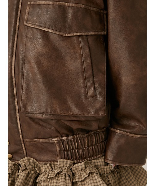 LILY BROWN（リリーブラウン）の「ヴィンテージレザーブルゾン（ブルゾン・レディース・ピンク/ブラック/ブラウン・FREE）」の13枚目の写真